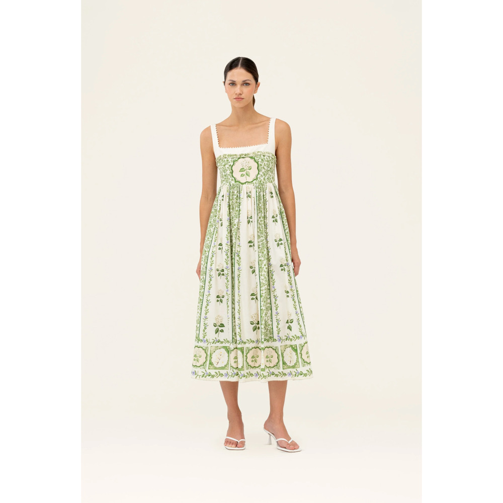 Agua by Agua Bendita Barbara floral cotton midi dress - Picture 3 of 10